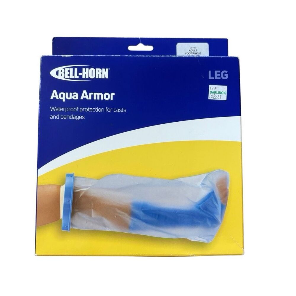Bell-Horn Aqua Armor Waterproof Cast Protector Cover Foot Ankle Adult 11" 30105⁠